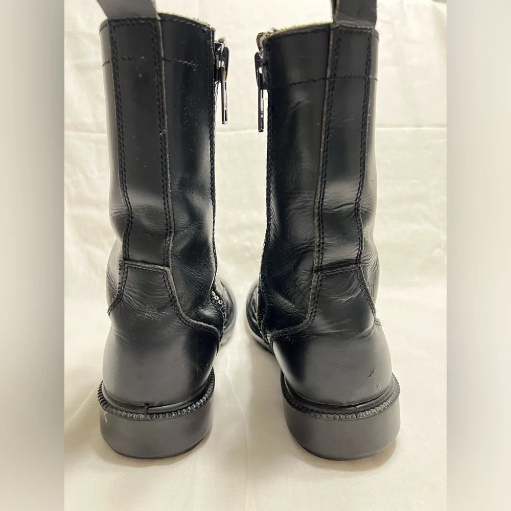 BURGAN Combat Jump Boot Side Zipper Unisex High Lace Up Military Paratrooper
